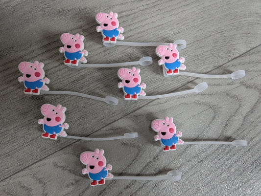 1 x Straw Topper - pig