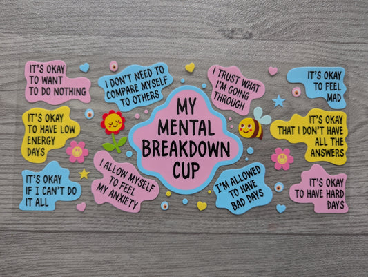 16oz straight UVDTF - affirmation