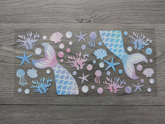 16oz straight UVDTF - mermaid tails