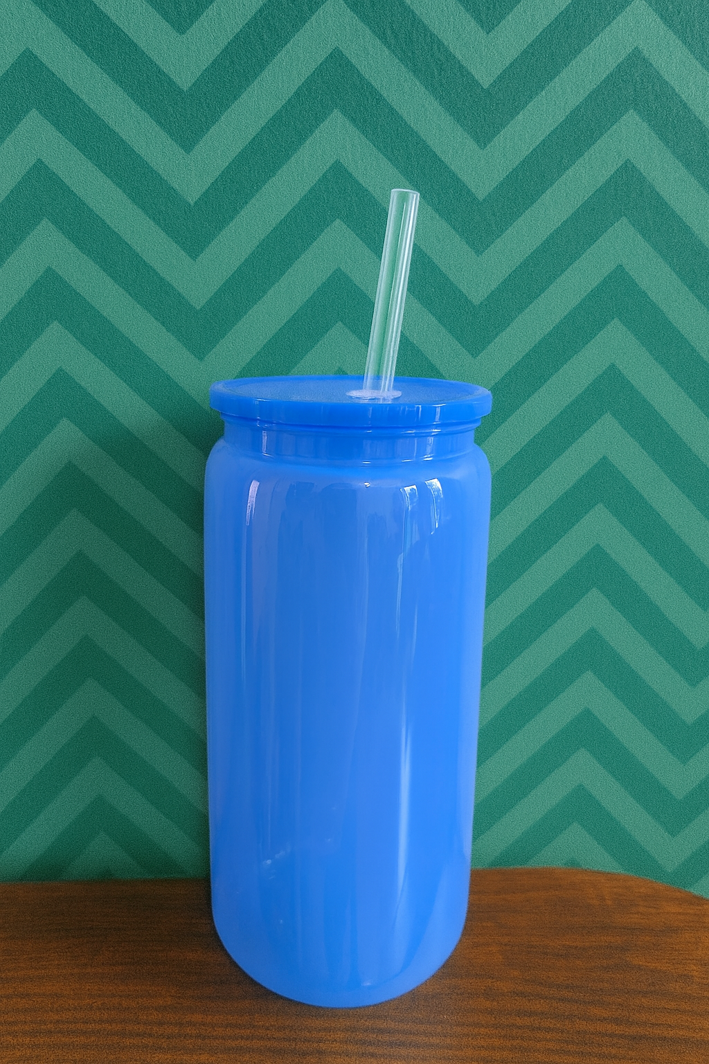 16oz NEON BLUE Plastic Libbey Can Cups