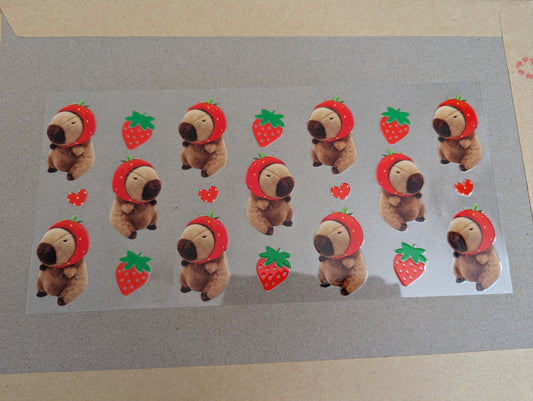 16oz straight UVDTF - capybara