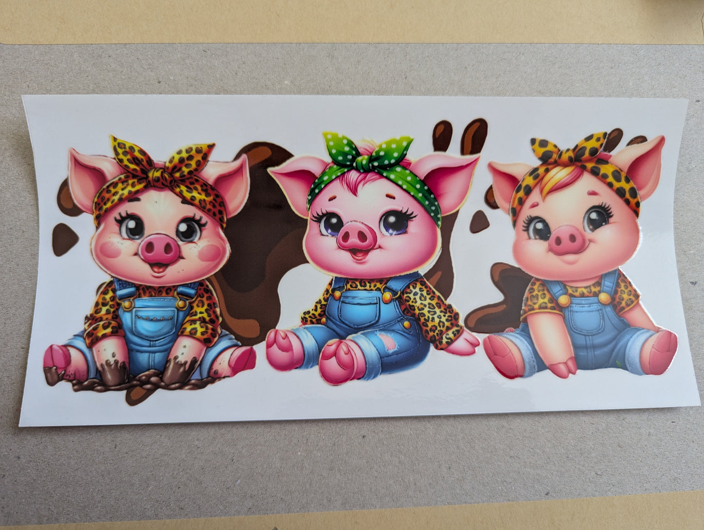 16oz straight UVDTF - pig