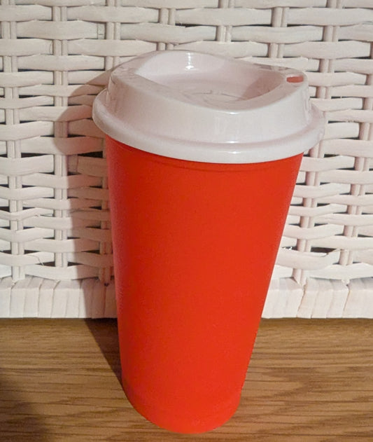 16oz Red/White Plain Hot Cup