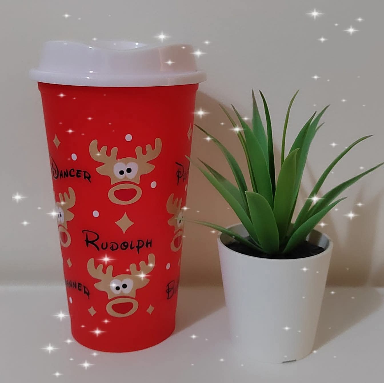 16oz Red/White Plain Hot Cup