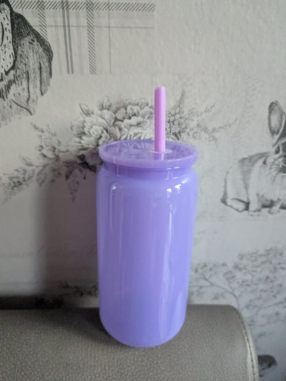16oz FULL JELLY PURPLE Plastic Libbey Can Cups