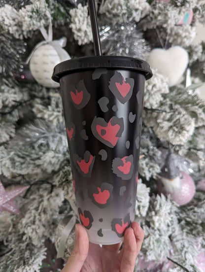 24oz Colour Changing Heart Cups