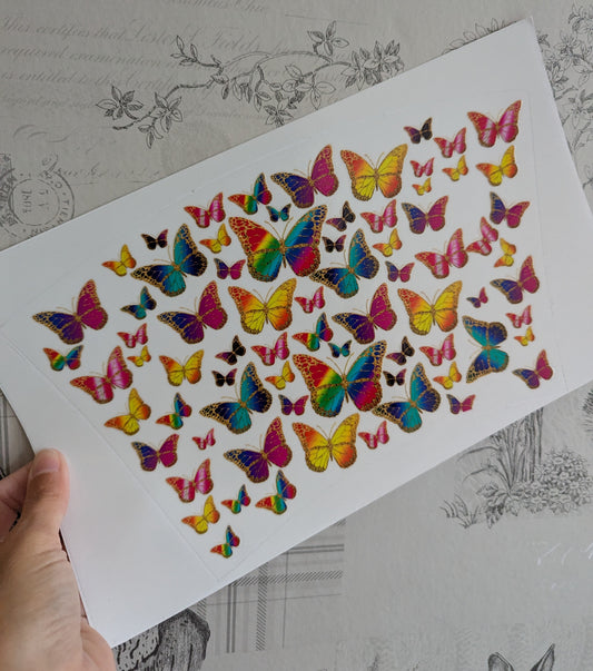 24oz Curved UVDTF - Butterflies