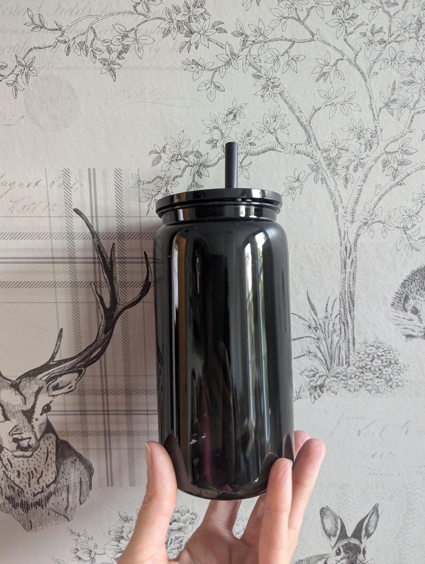 16oz BLACK Plastic Libbey Can Cups