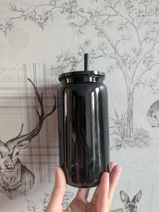 16oz BLACK Plastic Libbey Can Cups