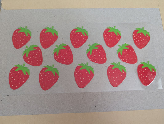 16oz straight UVDTF - strawberries