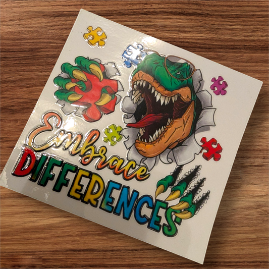 UVDTF Decal - autism awareness