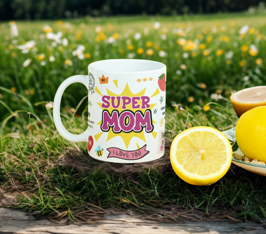 Super Mom 11oz MUG SUBLIMATION PRINT