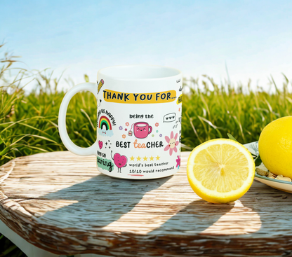 Thank you for..Teacher 11oz MUG SUBLIMATION PRINT